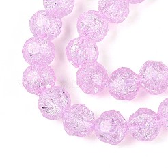Transparent Crackle Glass Beads Strands&nbsp;GLAA-N053-8mm-08