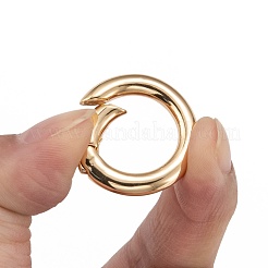 Brass Spring Gate Rings&nbsp;KK-T014-90G