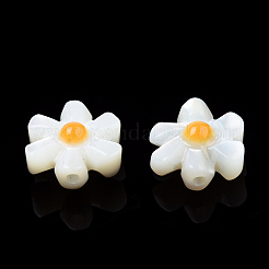 Natural White Shell Enamel Beads&nbsp;SSHEL-N034-125B-01