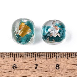 Handmade Gold & Silver Foil Glass Beads&nbsp;FOIL-Q003-01F
