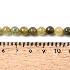 天然のグリーンガーネットビーズ連売り  ラウンド  6~6.5mm  穴：0.7mm  約59~60個/連  15.24~15.35''（38.7~39センチメートル）&nbsp;G-G344-A04-6mm