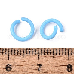 Spray Painted Iron Open Jump Rings&nbsp;IFIN-T017-04B-08