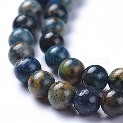 Natural Chrysocolla Beads Strands&nbsp;G-L505-24-6mm