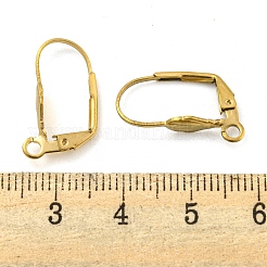 イオンプレーティング(IP) 304 ステンレススチール レバーバック イヤリング金具  18KGP本金メッキ  19x12x4.5mm  穴：1.8mm  ピン：0.9mm&nbsp;STAS-P360-02C-G