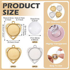 DIY Heart Pendant Making Kits&nbsp;STAS-TA0005-43