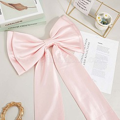 衣服のウェディングドレスのアクセサリー用の取り外し可能なポリエステル製の蝶結び  ミスティローズ  1470x380x41mm&nbsp;AJEW-WH20020-205D