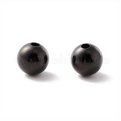202ステンレスビーズ  片穴  ラウンド  電気泳動黒  8x7.5mm  半分穴：2mm&nbsp;STAS-M295-01EB-04