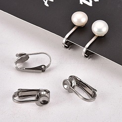 Tarnish Resistant 304 Stainless Steel Clip-on Earring Findings&nbsp;LS-X-STAS-G081-63P
