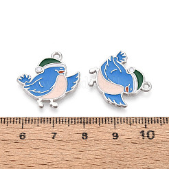 Rack Plating Alloy Enamel Bird Pendants&nbsp;ENAM-T024-80A-P