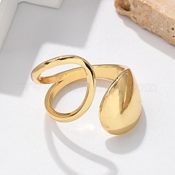 真鍮製カフリング  カドミウムフリー＆鉛フリー  18KGP本金メッキ  内径：18mm&nbsp;RJEW-C120-06G