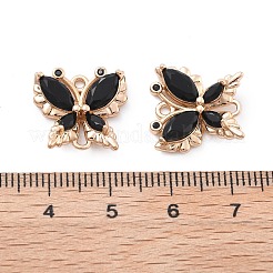 Brass Glass Connector Charms&nbsp;KK-B125-08G