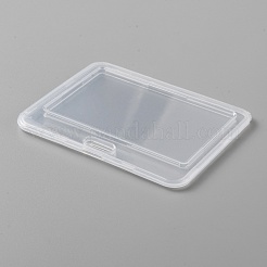 透明なプラスチックのIDカードホルダー  名前キーカードタグホルダー  長方形  水平  透明  101x79x5mm  穴：5x16mm  内径：53x84.5mm&nbsp;AJEW-WH0314-129B