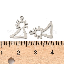 201 Stainless Steel Laser Cut Charms&nbsp;STAS-P428-10P-01