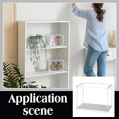 Plastic Minifigures Display Cases with White Bases&nbsp;ODIS-WH0043-151A