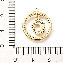Brass Micro Pave Cubic Zirconia Pendants&nbsp;KK-G519-06G-02