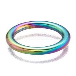 イオンプレーティング（IP）304ステンレス鋼リンクリング  丸いリング  虹色  17x1.8mm  内径：12.2mm&nbsp;STAS-G176-57MC-B