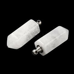 Natural Quartz Crystal Perfume Bottle Pendants&nbsp;G-H332-09P-01