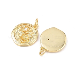 Brass Micro Pave Cubic Zirconia Pendants&nbsp;KK-G544-31G