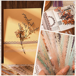 6Bag 6 Styles PET Lace Patterns Decorative Dacals for DIY Scrapbooking&nbsp;AJEW-SP0002-76