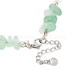 Natural Green Aventurine Chip Beads Bracelets & Necklaces Sets&nbsp;SJEW-JS01357-04