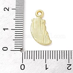 合金エナメルチャーム  ゴールドカラー  エンドウ  17.5x8x1.5mm  穴：1.5mm&nbsp;AL-CBA95F4-02G-03