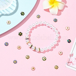 20Pcs 10 Styles Alloy Enamel Bead Caps&nbsp;FIND-YW0006-68