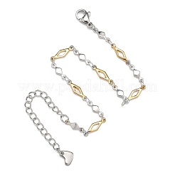 Rhombus 304 Stainless Steel Link Bracelets&nbsp;BJEW-N287-20