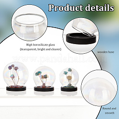 6 Sets 3 Style Iridescent Glass Dome Cover&nbsp;DJEW-PH0001-26A