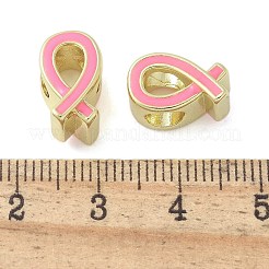 Brass Enamel European Beads&nbsp;KK-K298-04A-G