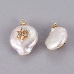 Natural Cultured Freshwater Pearl Pendants&nbsp;PEAR-F008-52G
