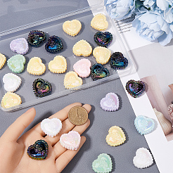 30Pcs UV Plating Iridescent Acrylic Beads&nbsp;OACR-SP0001-31