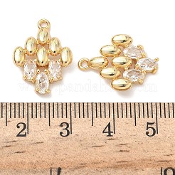 Brass Micro Pave Cubic Zirconia Pendants&nbsp;KK-A281-03G