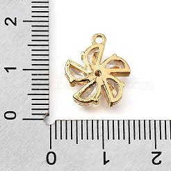 Brass Micro Pave Clear Cubic Zirconia Pendants&nbsp;KK-U065-01A-G