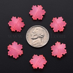 模造ゼリーアクリルビーズ  多面カット  スノーフレーク  ショッキングピンク  15x14x6mm  穴：1.6mm  約970個/500g&nbsp;MACR-S373-92-E09