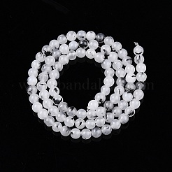 Dyed Natural White Jade Beads Strands&nbsp;G-T140-4mm-A02