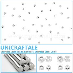 200Pcs 2 Style 303 Stainless Steel Beads&nbsp;STAS-UN0055-74