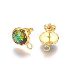 Brass Stud Earring Findings&nbsp;MAK-F028-01
