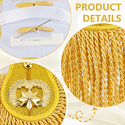 Polyester Tassel Epaulettes&nbsp;AJEW-WH0481-519A-01