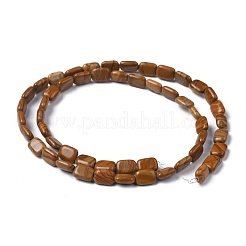 Natural Yellow Wood Lace Stone Wooden Jasper Beads Strands&nbsp;G-Z006-B04