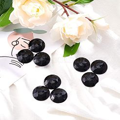 自己粘着アクリルラインストーンステッカー  DIYの装飾や工芸品  多面カット  半円  ブラック  30x6mm&nbsp;DIY-FG0001-21B