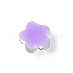 半透明の樹脂カボション  笑顔の花  ライラック  9x9x3.3mm&nbsp;LS-RESI-E039-01C