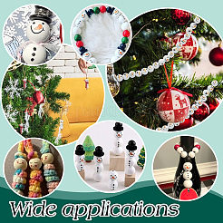 Christmas Printed Wood Beads&nbsp;WOOD-PH0003-24