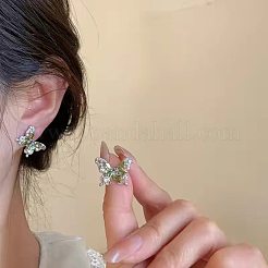 Alloy Rhinestone Stud Earrings for Women&nbsp;WGFE4A9-01