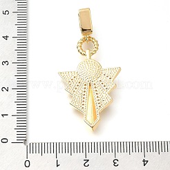 Brass Micro Pave Clear Cubic Zirconia Enamel Pendants&nbsp;KK-S049-30G