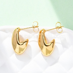 Ion Plating(IP) 304 Stainless Steel Twist Teardrop Stud Earrings for Women&nbsp;EJEW-K244-11G