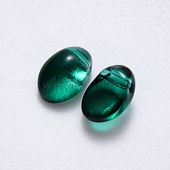 Spray Painted Imitation Jade Glass Charms&nbsp;GLAA-R211-05-J08