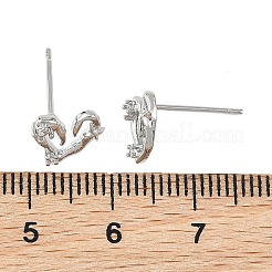 SHEGRACE Brass Micro Pave Cubic Zirconia Stud Earring&nbsp;XGRQ4N832-705P