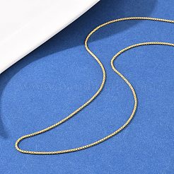 1mm 真鍮ベネチアンチェーン調節可能なスライダーネックレス  長持ちメッキ  ラックめっき  18KGP本金メッキ  17.72インチ（45cm）&nbsp;KK-H533-10B-G