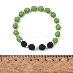 Natural & Synthetic Gemstone Round Beaded Stretch Bracelets for Women Men&nbsp;BJEW-JB13928