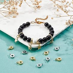 真鍮チューブベイル40色2個  ループベイル  リング保釈ビーズ  長持ちメッキ  めっきされる金及び銀色  11x8x3mm  穴：2mm  内径：3mm  20個/カラー&nbsp;KK-FH0003-49